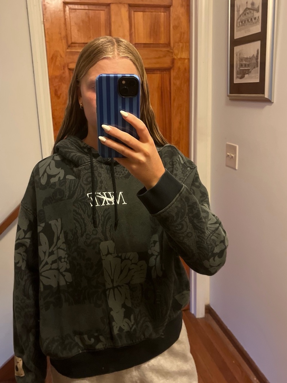 Nike patterned hoodie